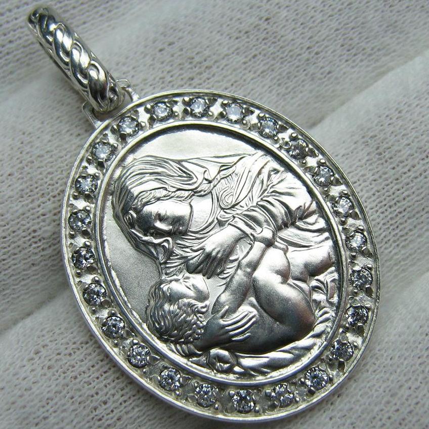 Vintage Virgin Mary necklace 925 sterling silver Jewelry