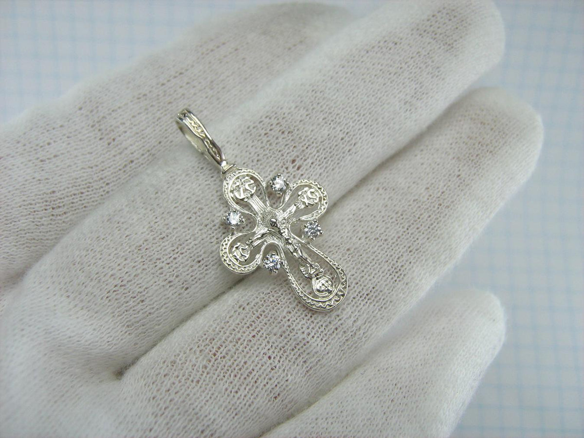 Faith Amulet! 925 Sterling Silver Cross Pendant Jesus Christ Crucifix ...
