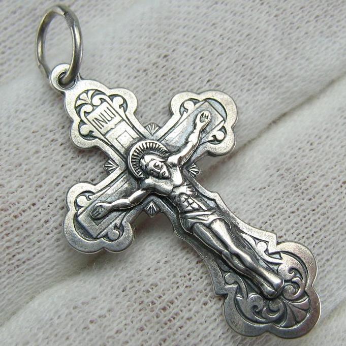 925 Sterling Silver Cross Pendant Jesus Christ Crucifix Holy