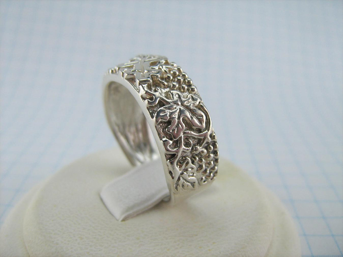 US Silver SOLID Vintage Ring Believers Sterling Faith – 925 and Cross size 9.0 Old Fine