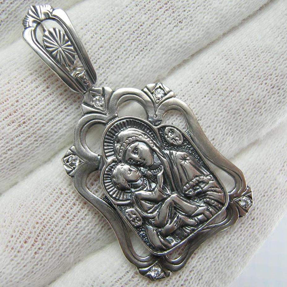 Vintage Virgin Mary necklace 925 sterling silver Jewelry