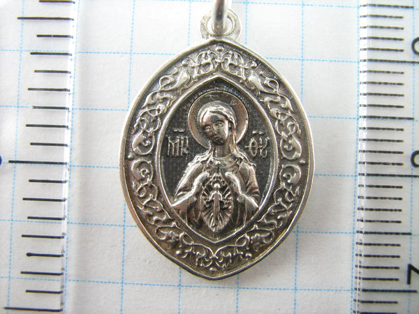 925 Sterling Silver Christian pendant depicting Mother of God Helper at Childbirth. Item number MD001517. Picture 8