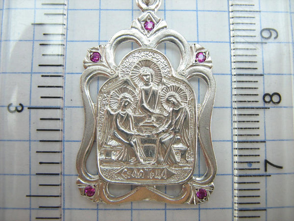 925 Sterling Silver Holy Trinity icon pendant and medal. Item code MD001875. Picture 8