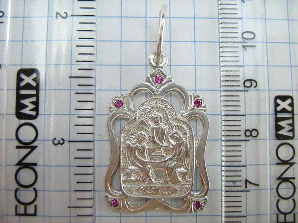 925 Sterling Silver Holy Trinity icon pendant and medal. Item code MD001875. Picture 6