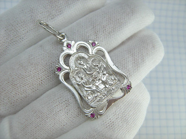 925 Sterling Silver Holy Trinity icon pendant and medal. Item code MD001875. Picture 2