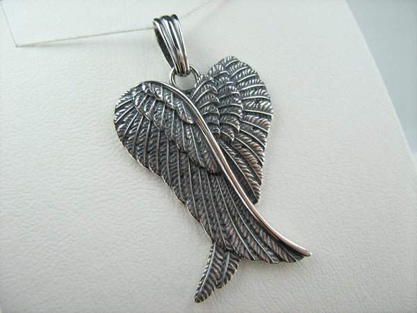 925 Sterling Silver angel wings necklace shaped heart. Item code PN001756. Picture 12