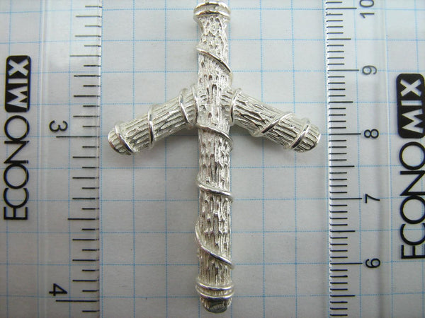 Solid 925 Sterling Silver Saint Nino cross pendant. Item number CR001045. Picture 9