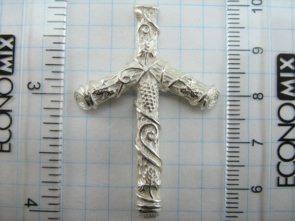 Solid 925 Sterling Silver Saint Nino cross pendant. Item number CR001045. Picture 6