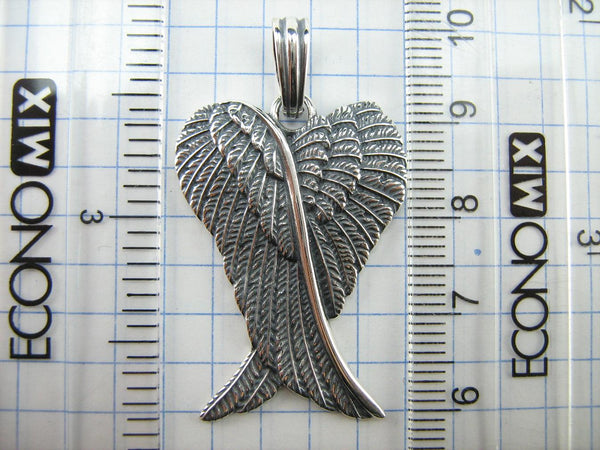 925 Sterling Silver angel wings necklace shaped heart. Item code PN001756. Picture 4