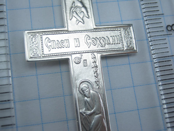 925 Sterling Silver cross pendant and crucifix with the image of Saint Andrew the Apostle. Picture 12