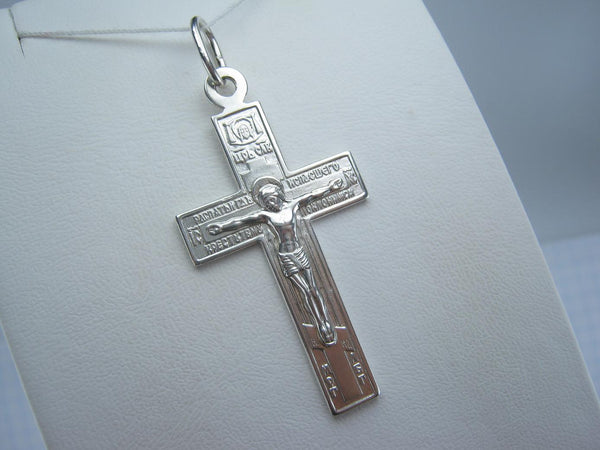 925 Sterling Silver cross pendant and crucifix with the image of Saint Andrew the Apostle. Picture 6