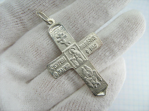 925 Sterling Silver Saint Mark cross pendant with Greek and Cyrillic inscriptions. Item code CR001039. Picture 3