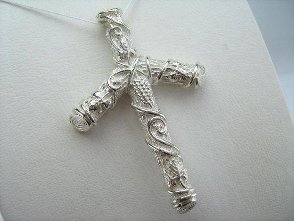 Solid 925 Sterling Silver Saint Nino cross pendant. Item number CR001045. Picture 5