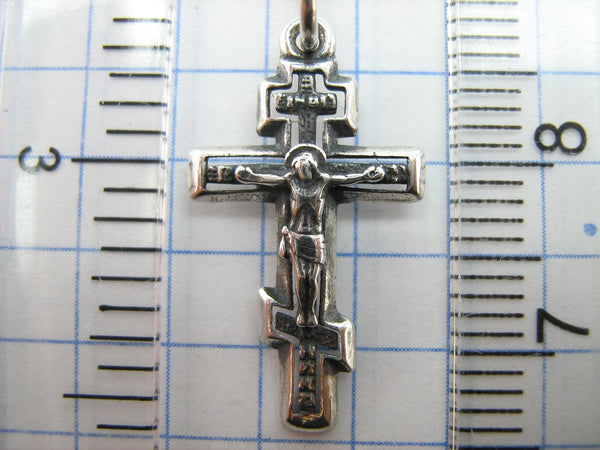 New solid 925 Sterling Silver small old believers’ cross pendant and crucifix with Christian prayer text. Item number CR000899. Picture 8