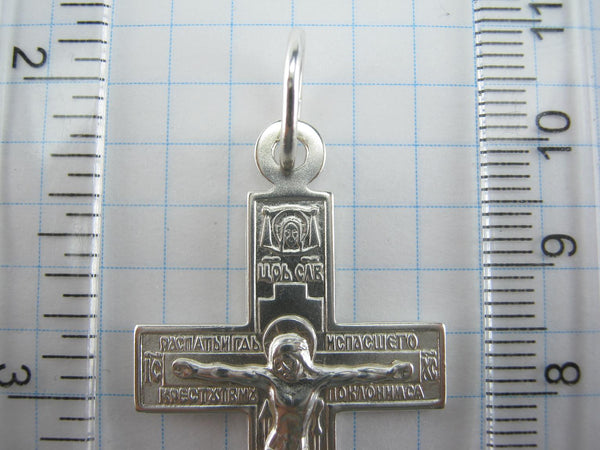 925 Sterling Silver cross pendant and crucifix with the image of Saint Andrew the Apostle. Picture 8