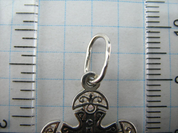 925 Sterling Silver Cross Pendant Crucifix Prayer Scripture Rose Pink Stones Vintage Christian Church Fine and Faith Jewelry CR001088