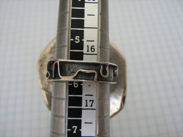 925 Sterling Silver Ring US size 5.75 Raw Garnet Crystal Big Large Huge Vintage Fine Jewelry RI000008