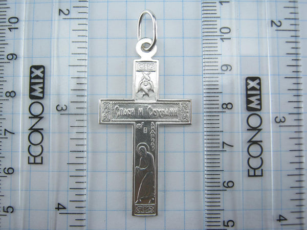 925 Sterling Silver cross pendant and crucifix with the image of Saint Andrew the Apostle. Picture 10