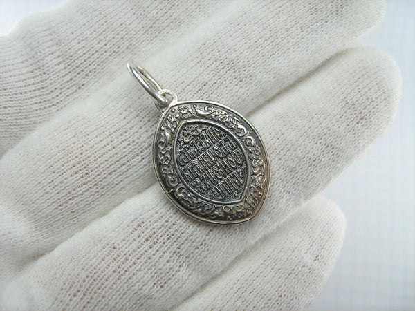 925 Sterling Silver Christian pendant depicting Mother of God Helper at Childbirth. Item number MD001517. Picture 3