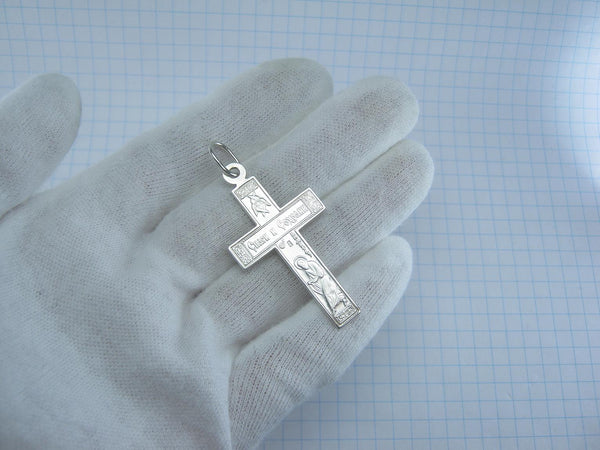 925 Sterling Silver cross pendant and crucifix with the image of Saint Andrew the Apostle. Picture 4