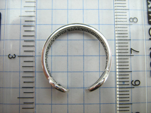 SOLID 925 Sterling Silver Ring Band Prayer Scripture Religious Amulet Adjustable Size New Christian Church Fine and Faith Jewelry RI001992