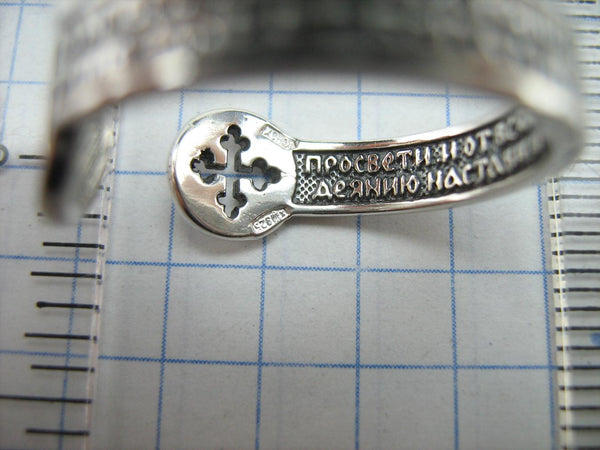 SOLID 925 Sterling Silver Ring Band Prayer Scripture Religious Amulet Adjustable Size New Christian Church Fine and Faith Jewelry RI001992
