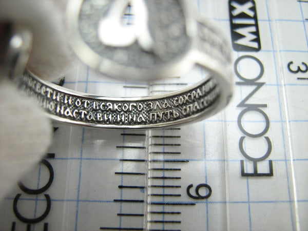 SOLID 925 Sterling Silver Ring Band Prayer Scripture Religious Amulet Adjustable Size New Christian Church Fine and Faith Jewelry RI001992