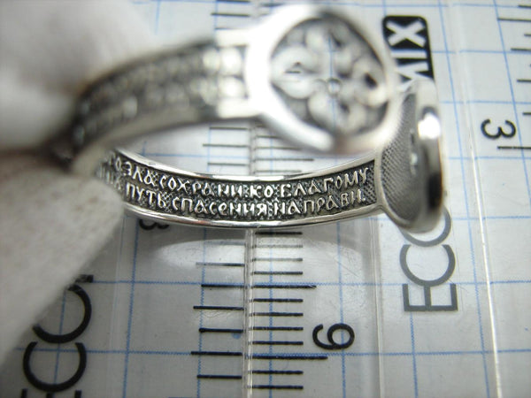 SOLID 925 Sterling Silver Ring Band Prayer Scripture Religious Amulet Adjustable Size New Christian Church Fine and Faith Jewelry RI001992