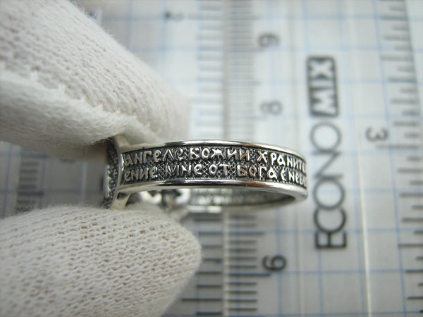 SOLID 925 Sterling Silver Ring Band Prayer Scripture Religious Amulet Adjustable Size New Christian Church Fine and Faith Jewelry RI001992