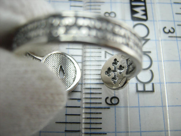SOLID 925 Sterling Silver Ring Band Prayer Scripture Religious Amulet Adjustable Size New Christian Church Fine and Faith Jewelry RI001992