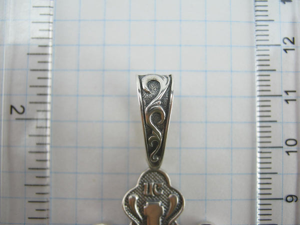 SOLID 925 Sterling Silver Cross Pendant Jesus Christ Crucifix Vintage Statement Amulet Christian Church Fine and Faith Jewelry CR001167