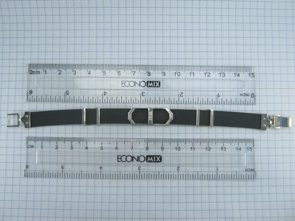 925 Sterling Silver and 375 real Gold bracelet with Cyrillic prayer text - Picture 12