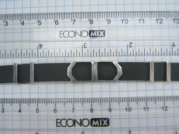 925 Sterling Silver and 375 real Gold bracelet with Cyrillic prayer text - Picture 14