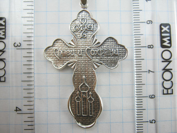 SOLID 925 Sterling Silver Cross Pendant Jesus Christ Crucifix Vintage Statement Amulet Christian Church Fine and Faith Jewelry CR001167