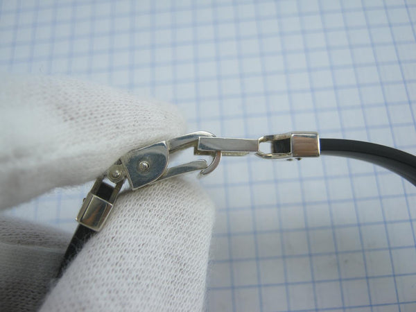 925 Sterling Silver and 375 real Gold bracelet with Cyrillic prayer text - Picture 17