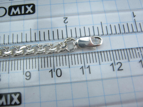 925 Sterling Silver Bracelet 8.26" inches Prayer Scripture Religious Amulet New Church Faith Jewelry Fine BT000032