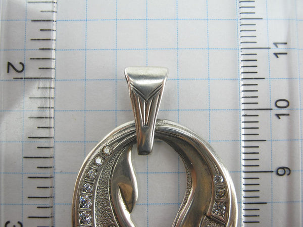 SOLID 925 Sterling Silver Pendant Hanging Panther Statement Wild Cat Vintage Fine Jewelry PN001714