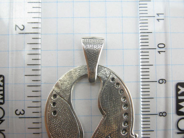 SOLID 925 Sterling Silver Pendant Hanging Panther Statement Wild Cat Vintage Fine Jewelry PN001714