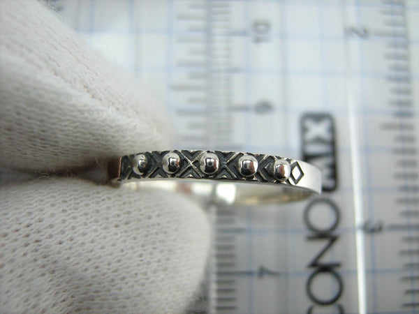 925 Sterling Silver and 375 gold finger rosary ring depicting cross. Item code RI001933. Picture 5
