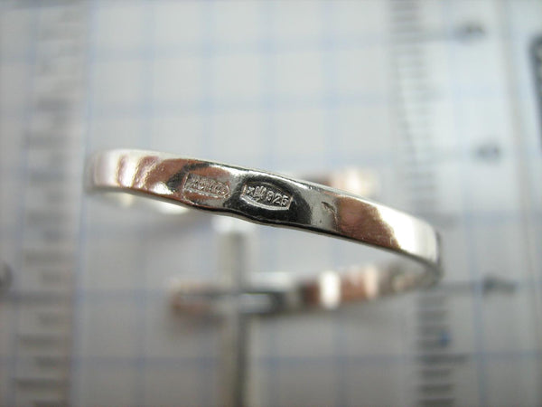 SOLID 925 Sterling Silver Ring Cross Religious Amulet Adjustable Size Spring Design New Christian Church Fine and Faith Jewelry RI002001
