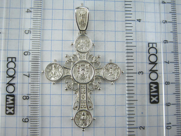 SOLID 925 Sterling Silver Cross Pendant Jesus Christ Saints Steering Wheel Design New Christian Church Fine and Faith Jewelry CR001417