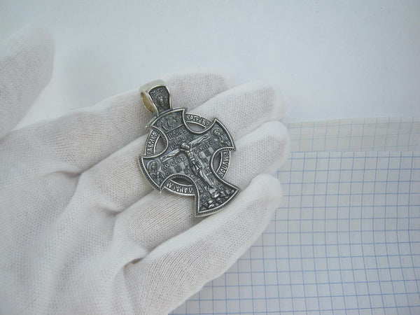 925 Sterling Silver cross pendant celtic orthodox christian amulet CR001415. Picture 2