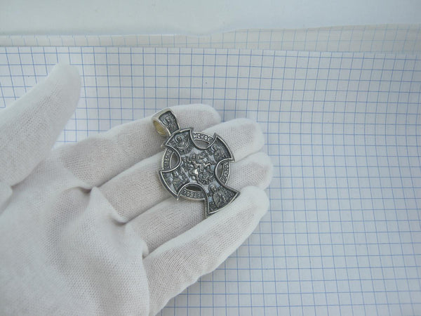 925 Sterling Silver cross pendant Celtic orthodox christian amulet CR001415. Picture 4