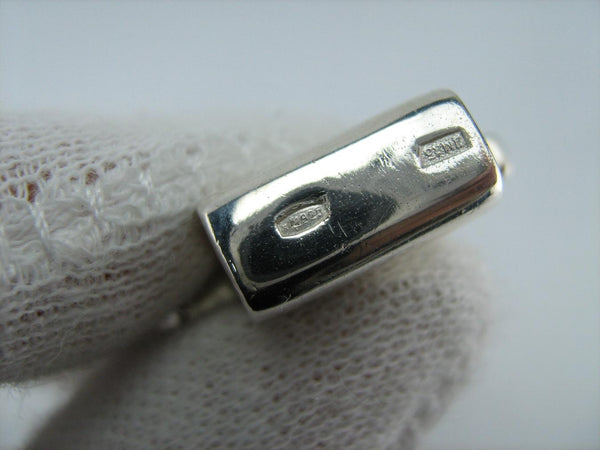 SOLID 925 Sterling Silver Old Believers Cross Pendant Prayer Scripture Amulet New Christian Church Faith Jewelry CR001044