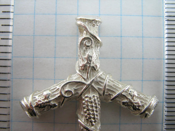 Solid 925 Sterling Silver Saint Nino cross pendant. Item number CR001045. Picture 7