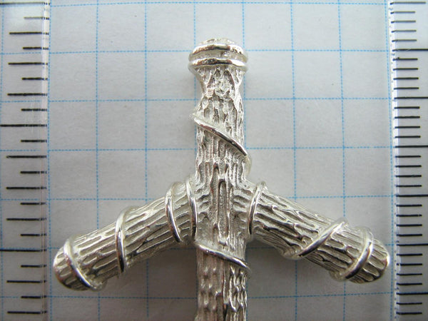 Solid 925 Sterling Silver Saint Nino cross pendant. Item number CR001045. Picture 11