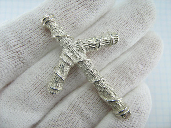 Solid 925 Sterling Silver Saint Nino cross pendant. Item number CR001045. Picture 3