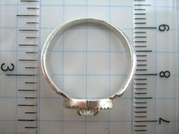 MASSIVER 925 Sterling Silber Ringband US Größe 5,5 Gebetsschrift Religiöses Amulett Vintage Christliche Kirche Feiner und Glaube Schmuck MD001617