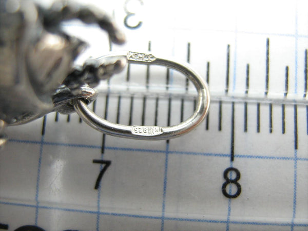 925 Sterling Silver Pendant Scarab Oxidized Patten Egypt Symbol Large Bug Amulet New Fine Jewelry PN001925