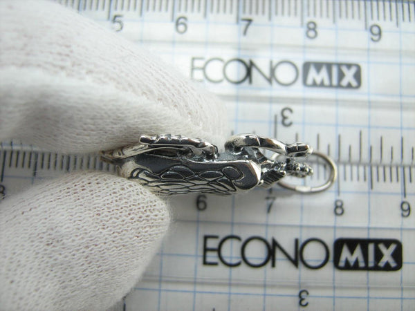 925 Sterling Silver Pendant Scarab Oxidized Patten Egypt Symbol Large Bug Amulet New Fine Jewelry PN001925